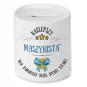 Skarbonki - Skarbonka Dla Maszynisty na Urodziny na Prezent z Nadrukiem ze Zdjęciem - miniaturka - grafika 1