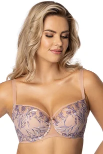 Biustonosz półusztywniany Gaia 1307 Raina beżowo-niebieski - Biustonosze - miniaturka - grafika 1