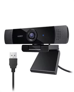 Aukey Stream Series Dual-Mic Full HD Webcam with 1 3"-CMOS Sensor black - Kamery internetowe - miniaturka - grafika 1