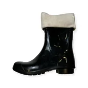 Kalosze damskie - Czarne eleganckie kalosze damskie Hunter 32/34 - miniaturka - grafika 1