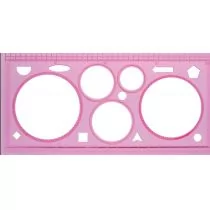 Szablon kreślarski z kołami 20cm 84823 4030969848234 - Przybory szkolne - miniaturka - grafika 1