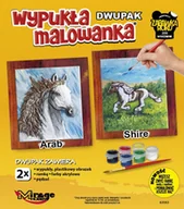 Zabawki kreatywne - Wypukła malowanka Dwupak Konie Arab Shire - miniaturka - grafika 1