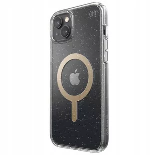 Speck Etui Presidio Perfect-Clear Glitter MagSafe do Apple iPhone 14 Plus Przezroczysto-złoty - Etui i futerały do telefonów - miniaturka - grafika 2