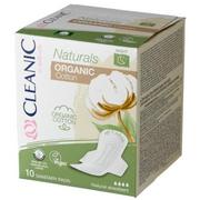 Podpaski - CLEANIC Naturals Organic Cotton Night Podpaski, 10szt. - !!! WYSYŁKA W 24H !!! - miniaturka - grafika 1