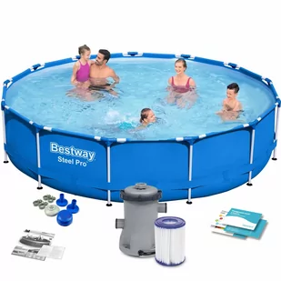 Bestway Basen ogrodowy stelażowy 396 x 84 cm 9w1 5612E 5612E - Baseny ogrodowe - miniaturka - grafika 2