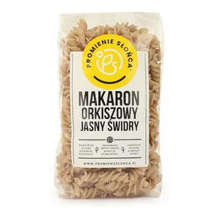 Promienie Słońca Makaron Orkiszowy 400 g Jasny Świdry - Makaron - miniaturka - grafika 1