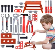 Mały majsterkowicz - Zestaw Narzędzi Dla Dzieci Mały Majsterkowicz Narzędzia Młotek Klucze 38 Ele - miniaturka - grafika 1