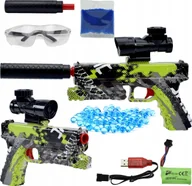 Zabawki militarne - Skleplolki PISTOLET AUTOMAT KULKI ŻELOWE KARABIN GLOCK DESERT - miniaturka - grafika 1