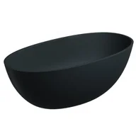 Wanny - OMNIRES SHELL148WWBLV SHELL M+ wanna wolnostojąca, 148x75 cm, z syfonem black lava - miniaturka - grafika 1