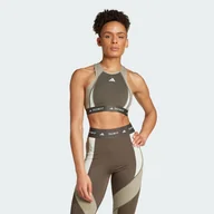 Bielizna sportowa damska - Biustonosz Techfit Medium-Support High-Neck Colorblock - miniaturka - grafika 1