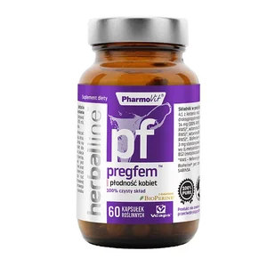 PHARMOVIT Pharmovit Herballine Pregfem 60 k płodność kobiet PH0047 - Suplementy naturalne - miniaturka - grafika 1