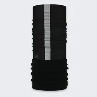 Czapki i chusty sportowe damskie - Komin wielofunkcyjny z polaru z elementami odblaskowymi Buff Safety Polar Reflective Black - miniaturka - grafika 1