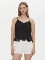 Koszulki i topy damskie - Pieces Top Vilde 17156563 Czarny Regular Fit - miniaturka - grafika 1