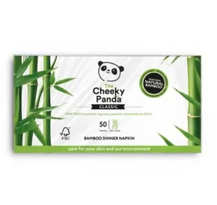 CHEEKY PANDA (chusteczki, papier SERWETKI STOŁOWE BAMBUSOWE DWUWARSTWOWE 50 szt - CHEEKY PANDA - Folia, papier śniadaniowy, serwetki - miniaturka - grafika 1