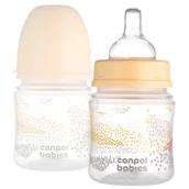 Butelki dla niemowląt - Canpol Babies Butelka Antykolkowa EasyStart 120 ml Beżowa Mountains 0m+ - miniaturka - grafika 1