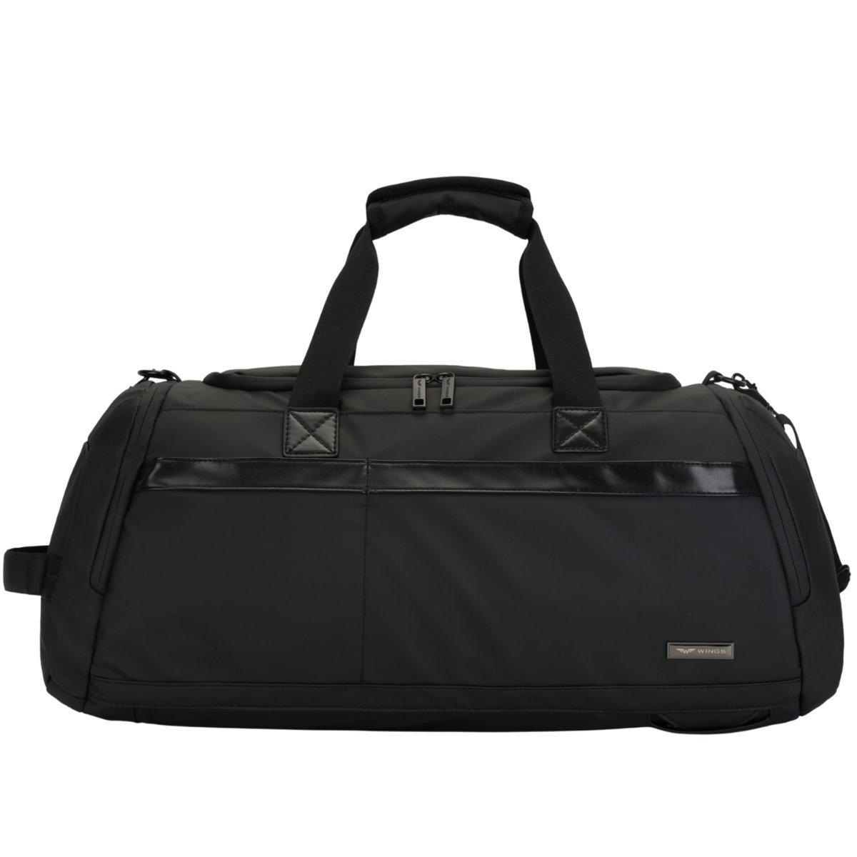 WINGS VIREO czarna torba sportowa 40L z funkcją plecaka, wodoodporna, z wentylowaną kieszenią na buty 54x25x27 cm