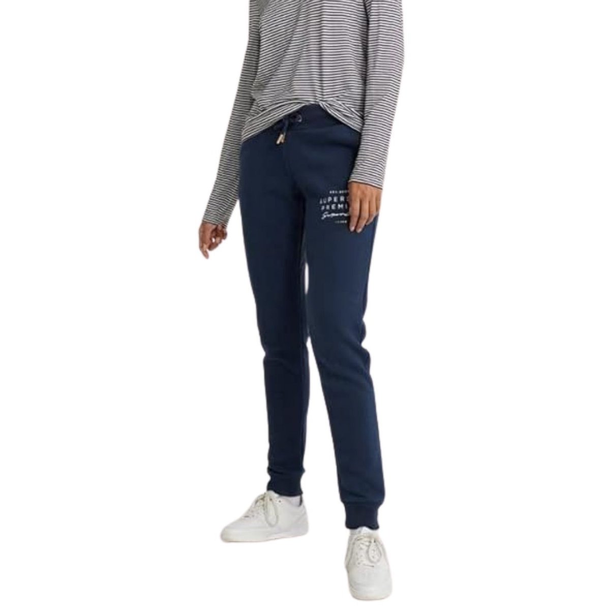 Spodnie damskie Superdry Applique joggery dresowe granatowe-XL