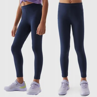 4F LEGGINSY DZIEWCZĘCE DZIANINOWE DŁUGIE DZIECIĘCE SS24 - Legginsy - miniaturka - grafika 1