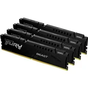 Pamięci RAM - KINGSTON FURY Beast 128GB 5200MT/s DDR5 CL40 DIMM Kit of 4 Black XMP - miniaturka - grafika 1