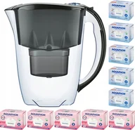 Dzbanki filtrujące - Dzbanek filtrujący Aquaphor Amethyst 2,8 l + 10 wkładów 5 + 5Mg, czarny - miniaturka - grafika 1
