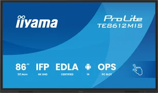 iiyama TE8612MIS-B4AG signage display Płaski panel Digital Signage 165,1 cm (65") - Monitory reklamowe i wyświetlacze - miniaturka - grafika 1