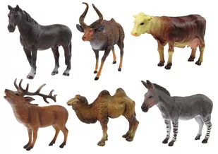 Zestaw Figurek Zwierzęta Domowe Leśne Jeleń Krowa - Figurki dla dzieci - miniaturka - grafika 2