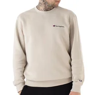 Bluzy sportowe męskie - Bluza Champion Crewneck 219209-ES057 - beżowa - miniaturka - grafika 1