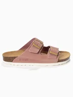 Klapki i japonki damskie - Bluebay Skórzane klapki "Aristote" w kolorze szaroróżowym - miniaturka - grafika 1