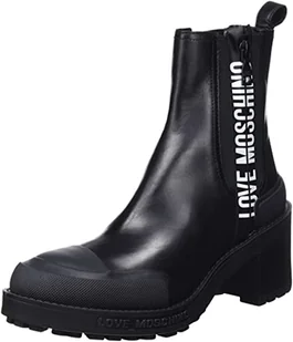 Love Moschino Damskie sztyblety St.tod.quad70 Vitello czarne, 41 EU - Botki damskie - miniaturka - grafika 1