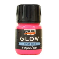 Farby i media malarskie - Farba akrylowa GLOW 30 ml - różowa - miniaturka - grafika 1