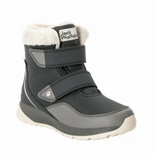 Buty zimowe dla dzieci Jack Wolfskin POLAR WOLF TEXAPORE MID VC K smokey grey - 30 - Buty dla dziewczynek - miniaturka - grafika 1
