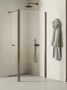 Kabina prysznicowa New Trendy New Soleo 80x195 walk-in grafit uniwersalna K-2271 - Kabiny prysznicowe - miniaturka - grafika 1