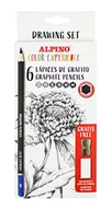 Przybory szkolne - Zestaw 6 ołówków ALPINO do kaligrafii +  temperówka - miniaturka - grafika 1