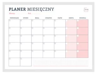 Planer na lodówkę 40x30 cm miesięczny magnetyczny - Magnesy - miniaturka - grafika 1