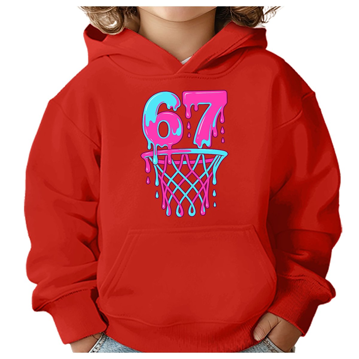 BLUZA DZIECIĘCA Z KAPTUREM 67 SIX SEVEN KOSZYKÓWKA 122-128 PREZENT