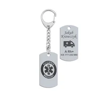 Breloki - Nieśmiertelnik Brelok Ratownik Medyczny srebro - miniaturka - grafika 1