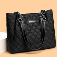 Torebki damskie - TEMU Torba na ramię w krokodylki, stylowa magnetyczna klamra i przegródka na zamek błyskawiczny, duża pojemność, damska torba dojazdowa, dostępna w - miniaturka - grafika 1