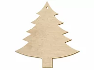 Ozdoby bożonarodzeniowe - Zawieszka drewniana choinka - 11 cm - 1 szt. - miniaturka - grafika 1