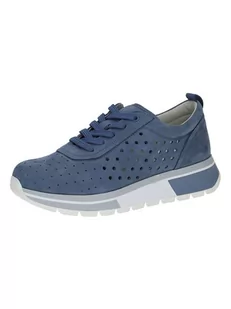 Caprice Skórzane sneakersy w kolorze niebieskim - Trampki damskie - miniaturka - grafika 1