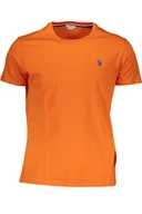 Portfele - T-SHIRT US POLO Z KRÓTKIM RĘKAWEM POMARAŃCZOWY MĘSKI - miniaturka - grafika 1