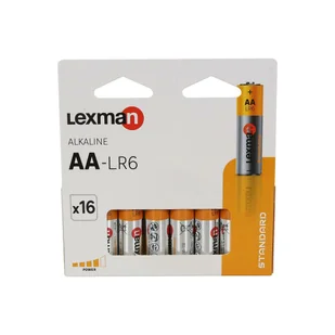 Bateria alkaliczna LR6/AA 16 SZT. LEXMAN - Baterie i akcesoria - miniaturka - grafika 1