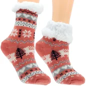 Skarpetki dla dzieci - Ciepłe dziecięce Skarpetki Zimowe Z MISIEM ANTYPOŚLIZGOWE 31-35 - miniaturka - grafika 1