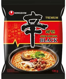 Zupa makaronowa Premium Shin Ramyun Black z wołowiną i grzybami, średnio ostra 130g - Nongshim - Kuchnie świata - miniaturka - grafika 1
