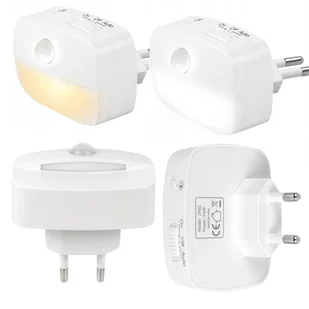 Lampka nocna LED z czujnikiem ruchu do gniazdka EU 3 barwy światła Alogy Night Light Biała - Etui i futerały do telefonów - miniaturka - grafika 14