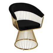 Krzesła - Krzesło Feeny Velvet czarne - miniaturka - grafika 1