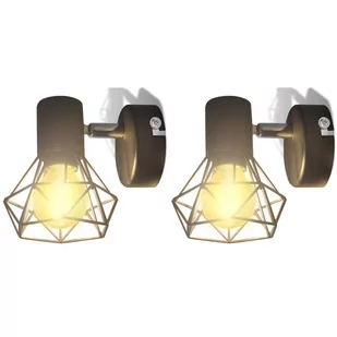 vidaXL 2 kinkiety ścienne w industrialnym stylu z żarówką LED - Lampy ścienne - miniaturka - grafika 1