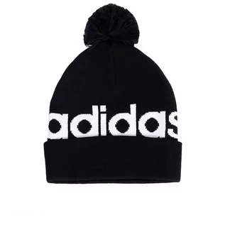 Czapki i chusty sportowe męskie - Czapka adidas Sportswear Pompom Beanie H32425 - czarne - grafika 1