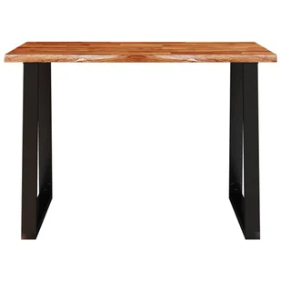 Stół z naturalną krawędzią, 110x70x75 cm, lite drewno akacjowe Lumarko! - Stoły - miniaturka - grafika 5