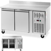 Szafy i witryny chłodnicze - Stół chłodniczy gastronomiczny z rantem na kółkach 2 komory 260 l 136x70x95 cm - miniaturka - grafika 1