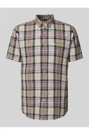 Koszule męskie - Koszula casualowa z mieszanki lnu i bawełny z kołnierzykiem typu button down - camel active - miniaturka - grafika 1